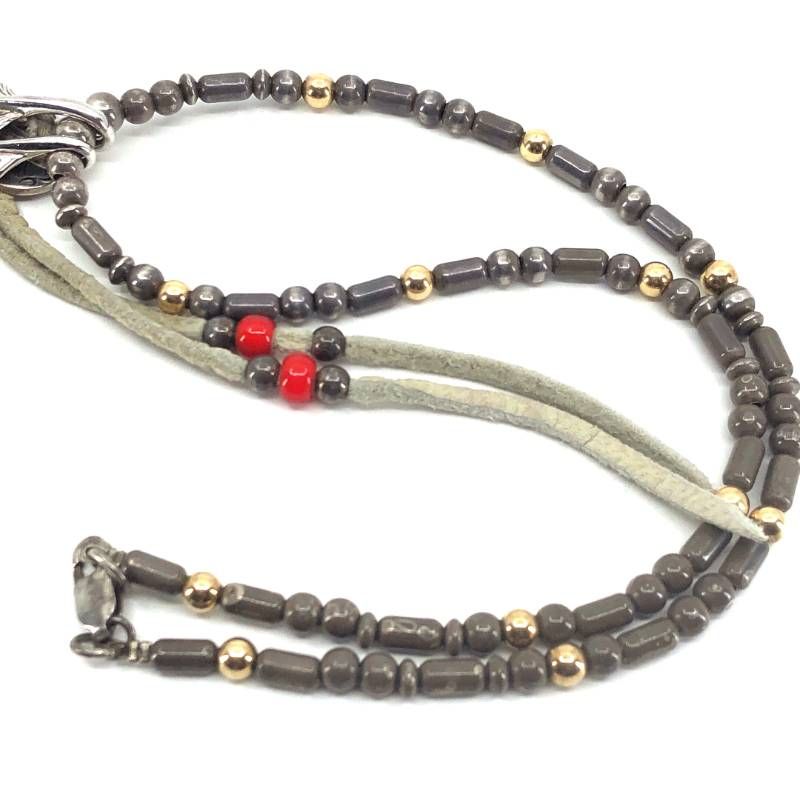 SAAD サード／フェザー メディスンホイール ネックレス／SV925・K18