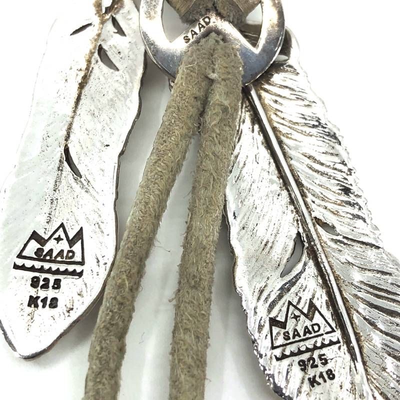 SAAD サード／フェザー メディスンホイール ネックレス／SV925・K18