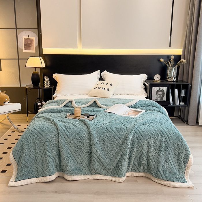 送料無料 毛布 エンボス加工 200× もこもこ ブランケット ふわふわ 2枚