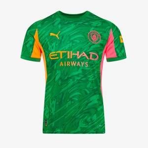 【送料無料・匿名配送】PUMA プーマ マンチェスター・シティ 25/26 GK レプリカシャツ レプリカユニフォーム Tシャツ 半袖 キーパー 緑（アーカイブグリーン）赤（ヒートファイア）新品 正規品 並行輸入 日本未発売