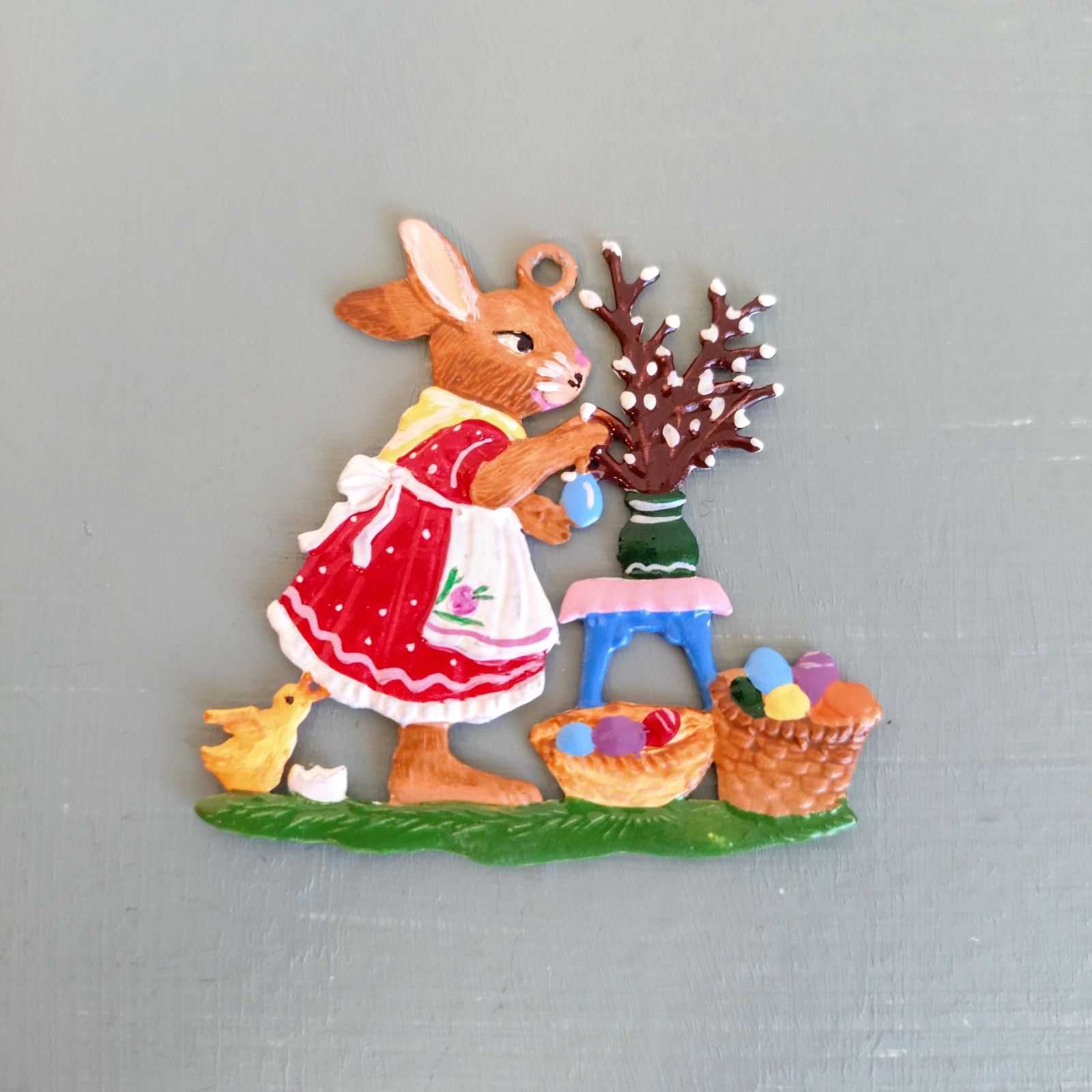 うさぎの卵売りA 錫飾り ドイツ工芸品 シュヴァイツァー工房