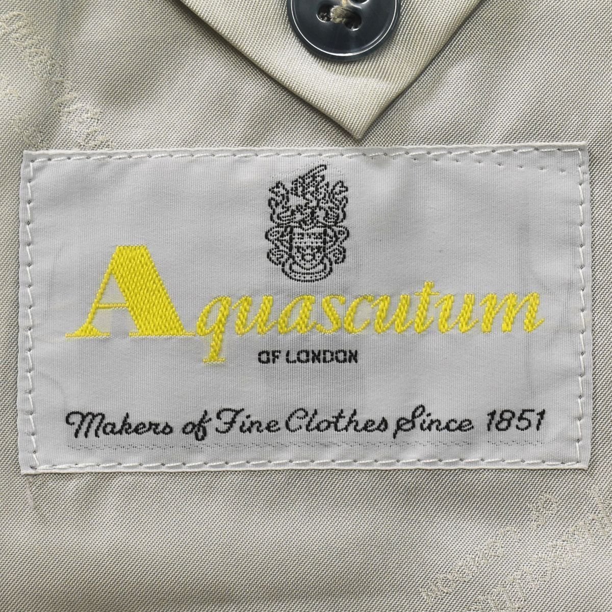 80s90s アクアスキュータム テーラードジャケット チェック柄ブルー