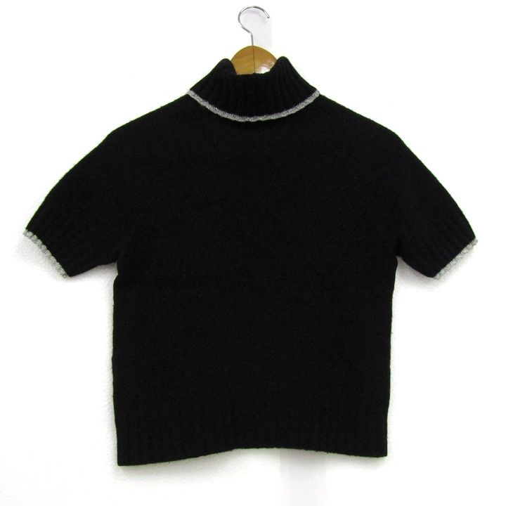 クレージュ ニット トップス 半袖 タートルネック セーター レディース
