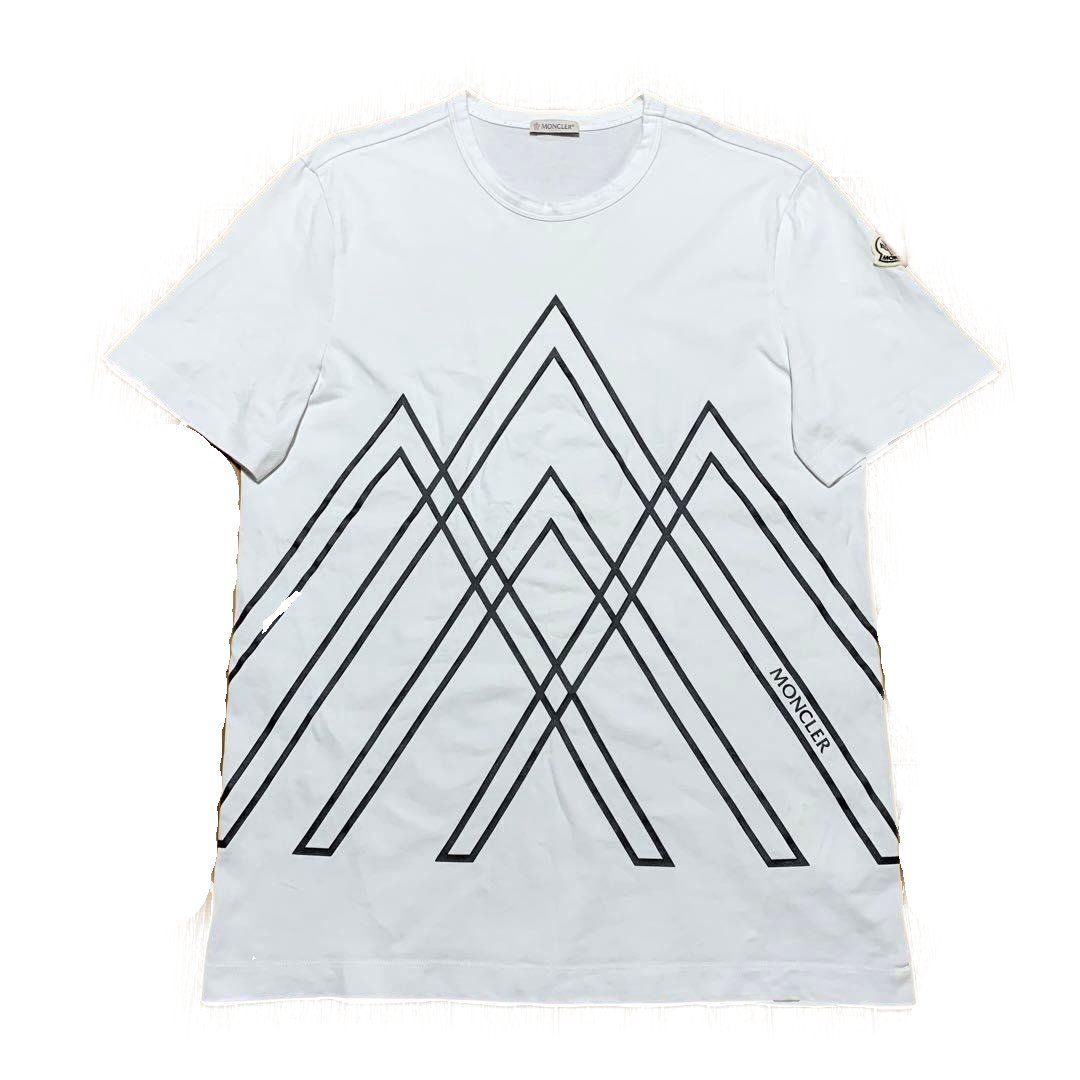 MONCLER Tシャツ ホワイト M 国内正規品 4S219 - メルカリ