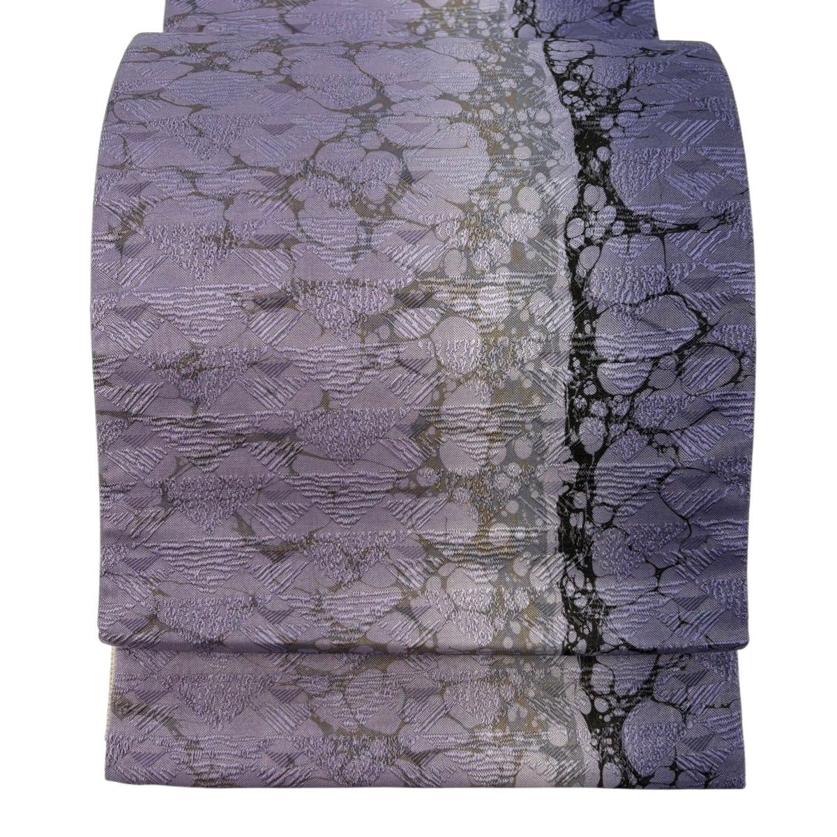 美品】 袋帯 秀品 幾何学模様 銀糸 紫 全通 正絹 【中古】 - メルカリ