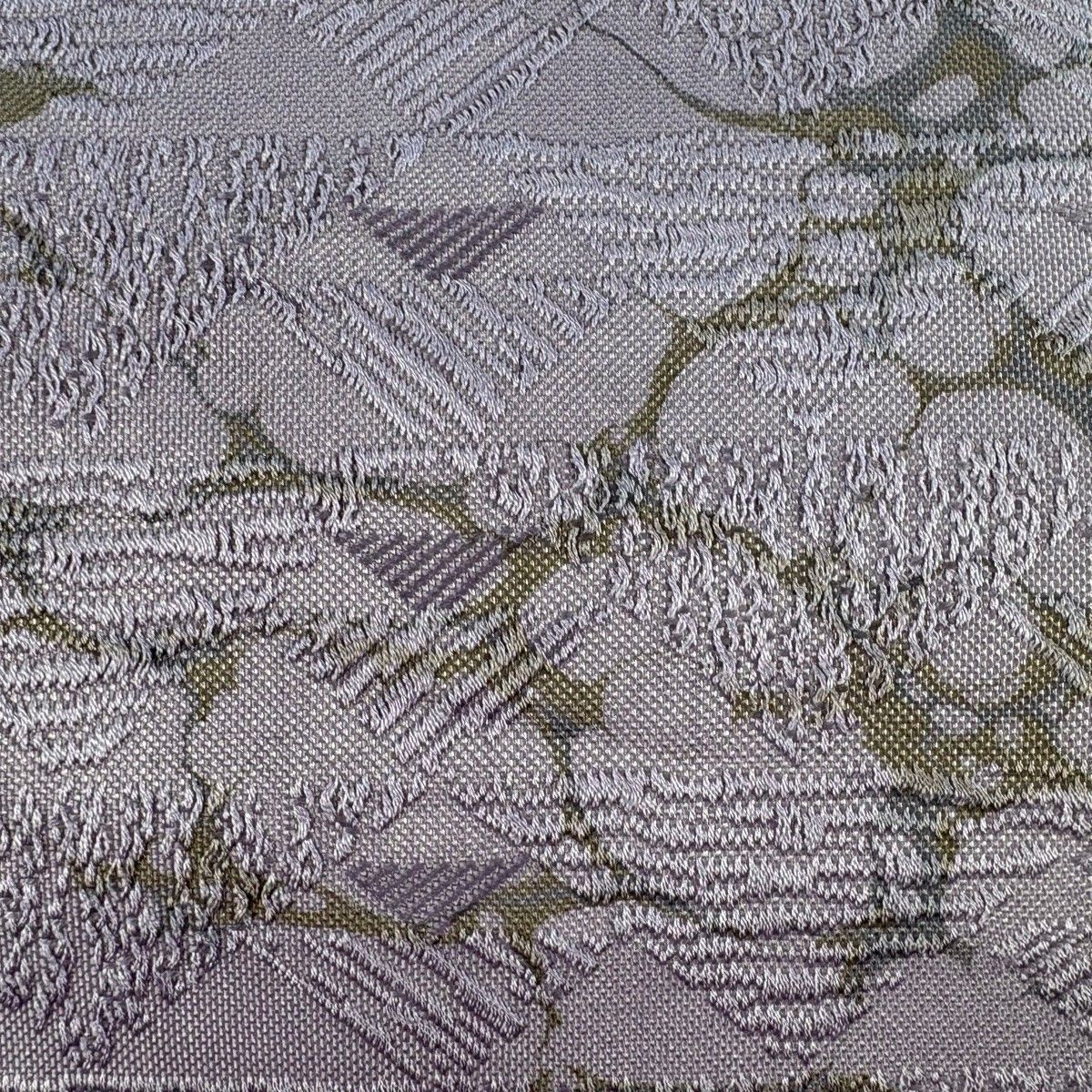 美品】 袋帯 秀品 幾何学模様 銀糸 紫 全通 正絹 【中古】 - メルカリ