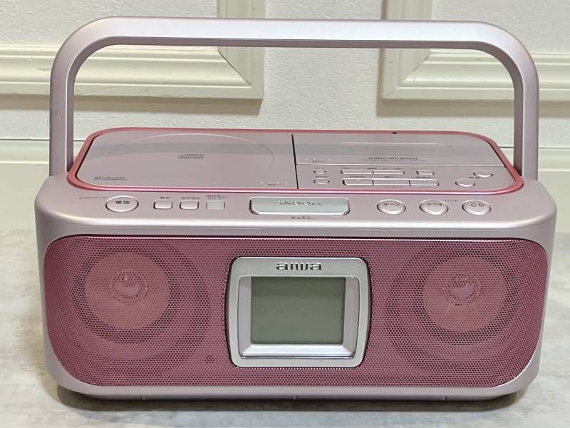 aiwa CD ステレオラジオカセットレコーダー CSD-EL200 ピンク 箱付