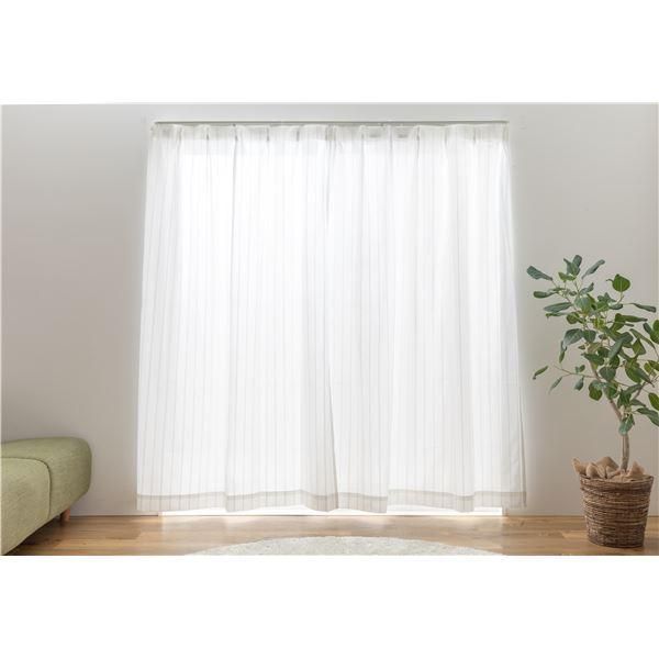 レースカーテン 幅200cm×丈138cm ホワイト 1枚 洗える 日本製