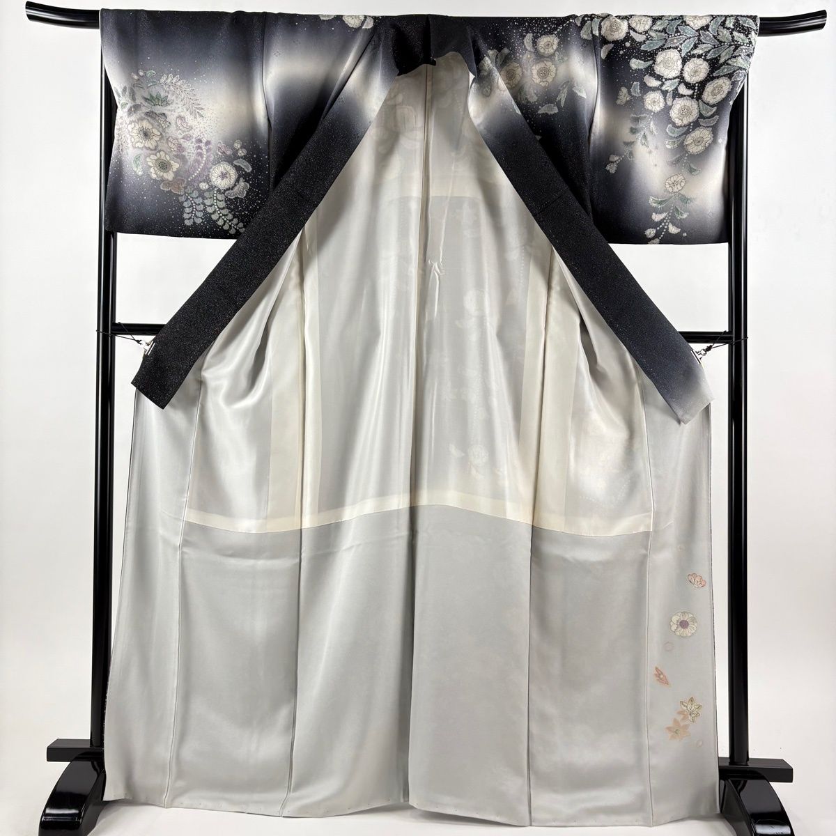 訪問着 身丈168cm 裄丈68cm L 袷 吉乃一廉 落款 辻が花 銀通し ぼかし