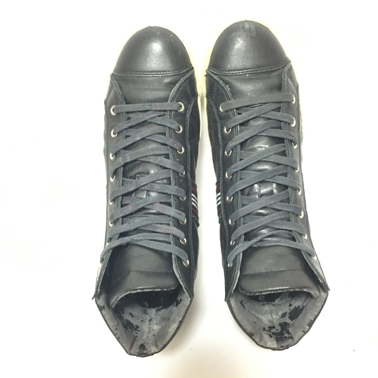 日本製◎【BURBERRY】バーバリー BLACK LABEL ハイカット スニーカー 