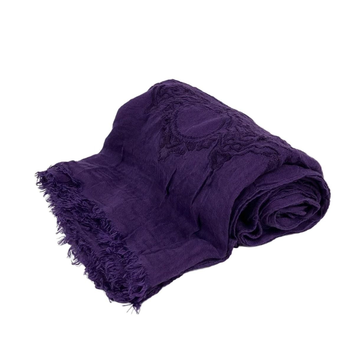 ETRO(エトロ) ストール(ショール)美品 - パープル ウール、カシミヤ