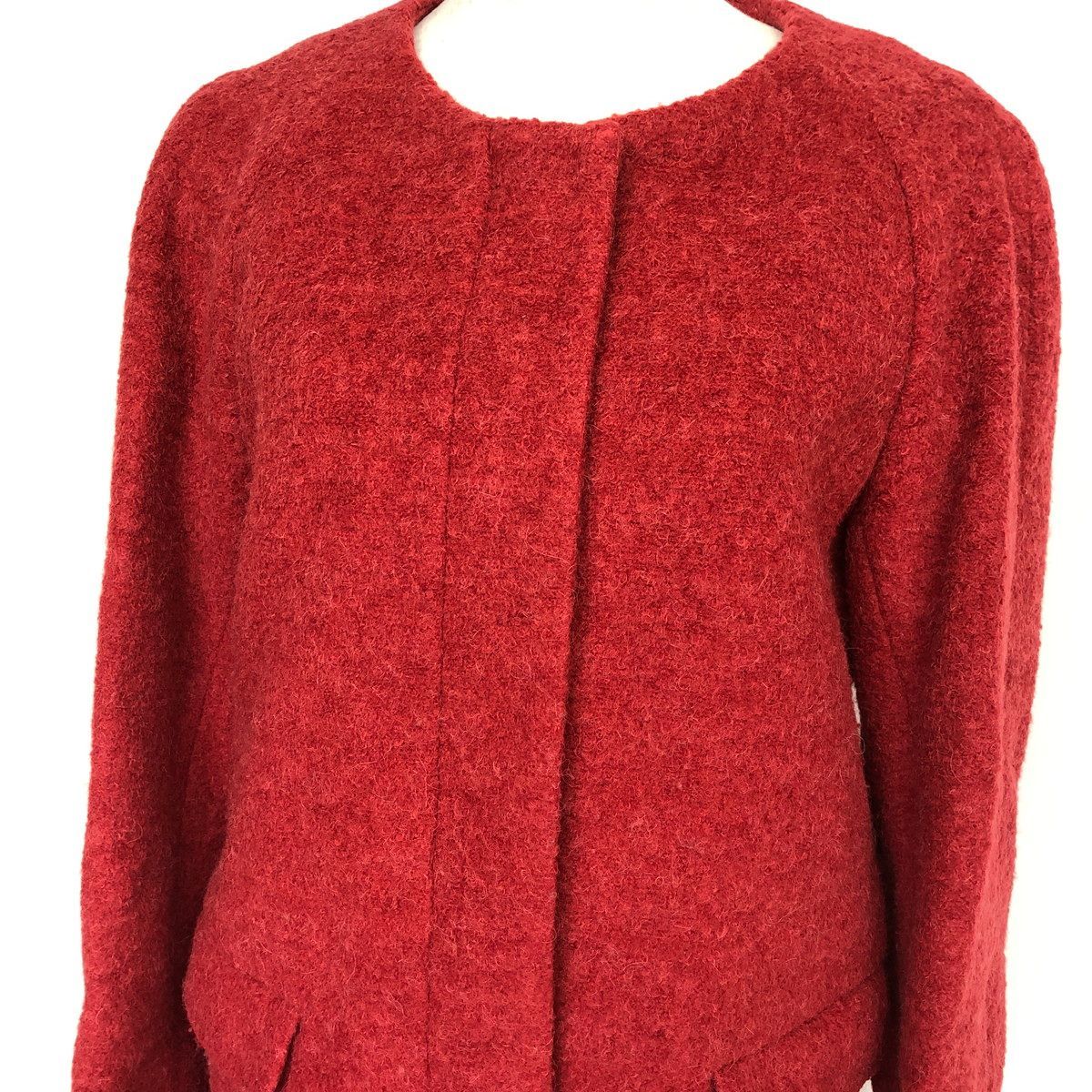 値下げ交渉歓迎] 】 INED イネド イタリア生地 アルパカ混 ノーカラー