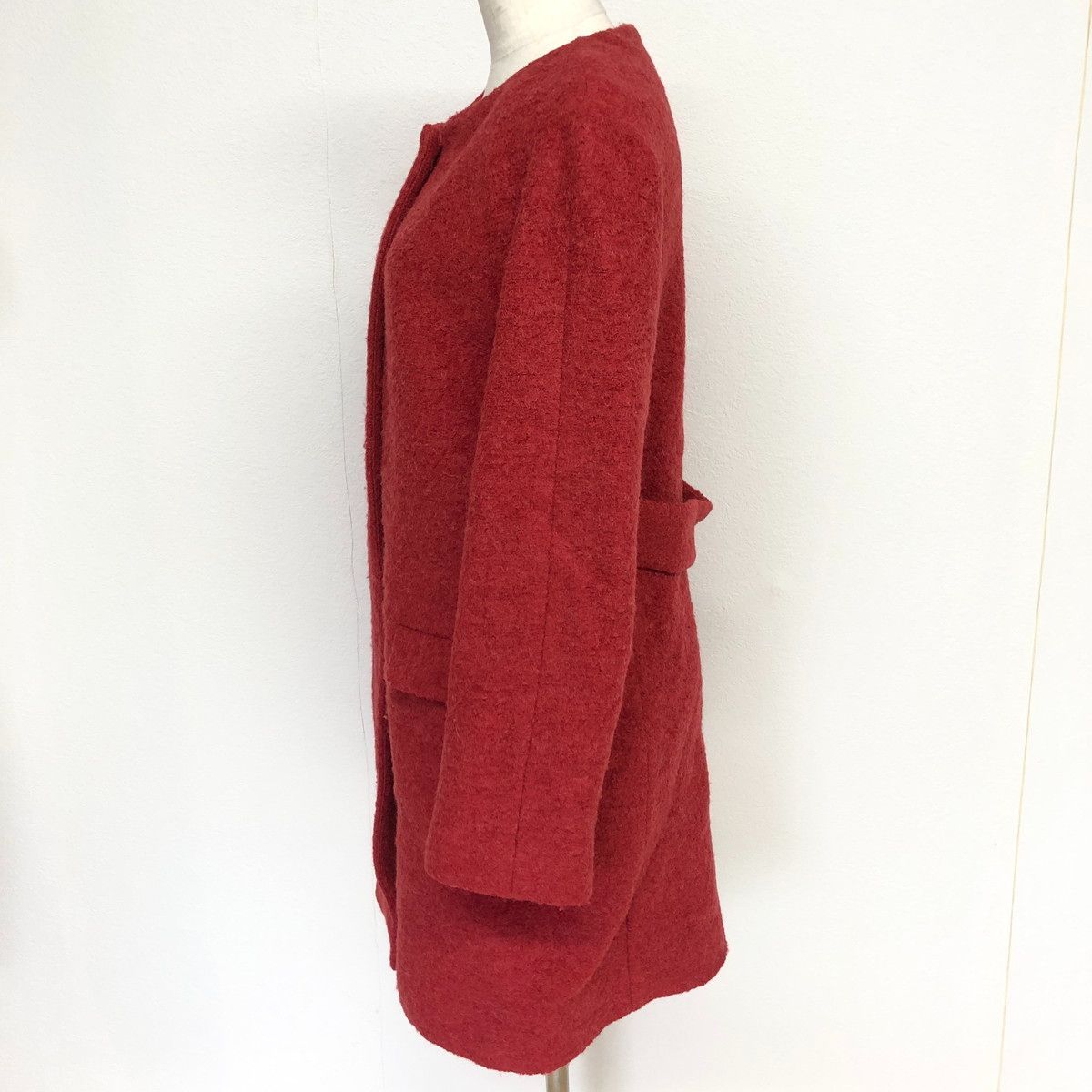 値下げ交渉歓迎] 】 INED イネド イタリア生地 アルパカ混 ノーカラー