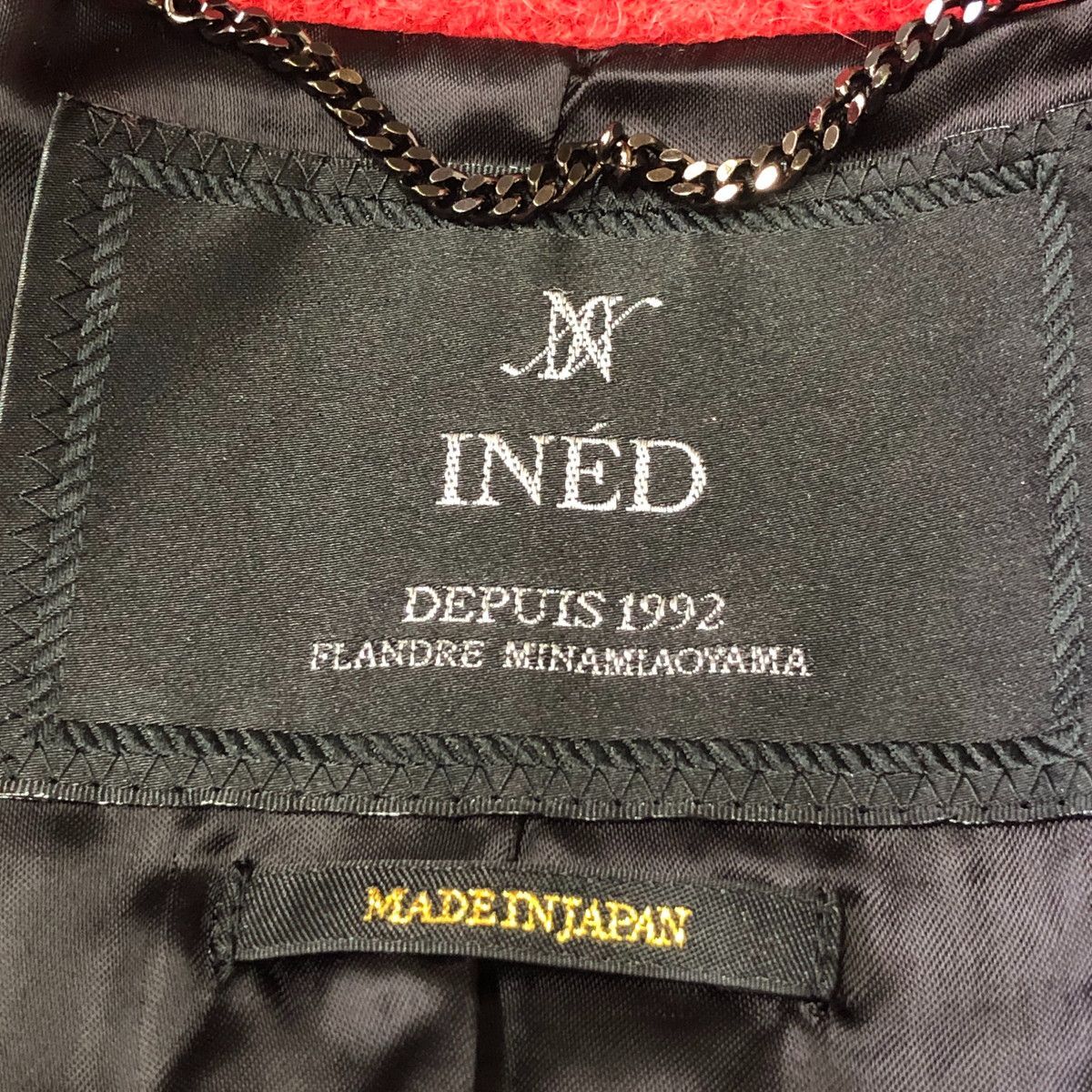 値下げ交渉歓迎] 】 INED イネド イタリア生地 アルパカ混 ノーカラー