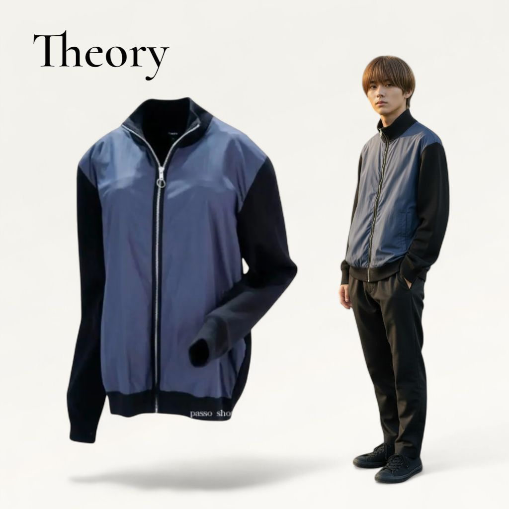美品】theory セオリー カシミヤ混 メンズ ブルゾン ジャケット バイ