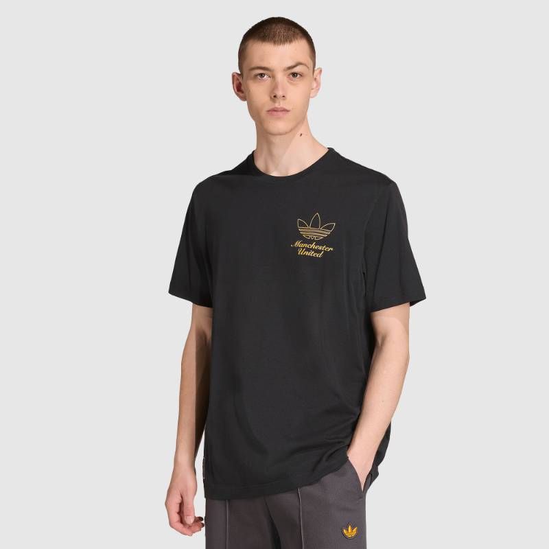 【送料無料・匿名配送】adidas Originals アディダス オリジナルス マンチェスターユナイテッド 25/26 アイコン グラフィック Tシャツ 半袖 トップス 黒（ブラック）新品 正規品