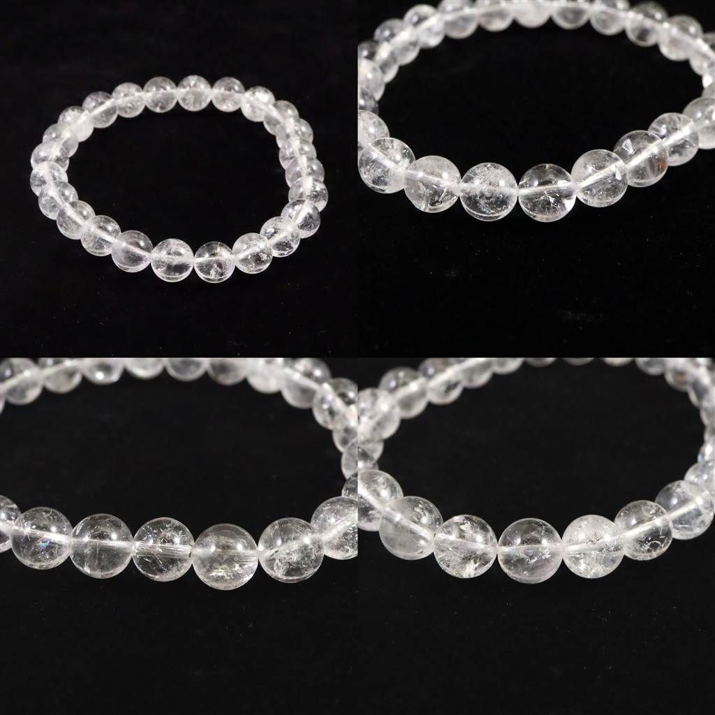 米国NY州産 ハーキマーダイヤモンド 3A+ 8mm玉 ブレスレット 17.9g