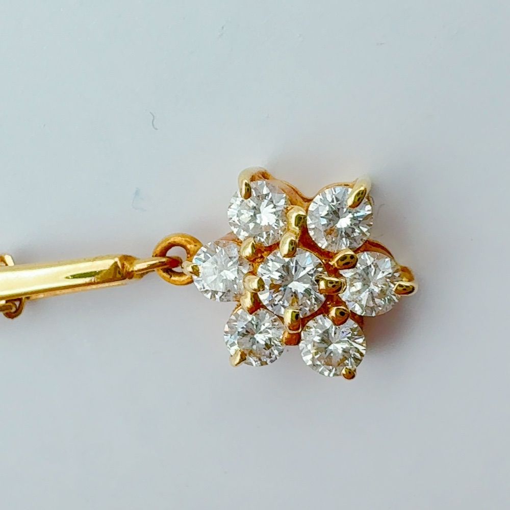 MIKIMOTOミキモト フラワーモチーフネックレスk18 D0.35ct - メルカリ