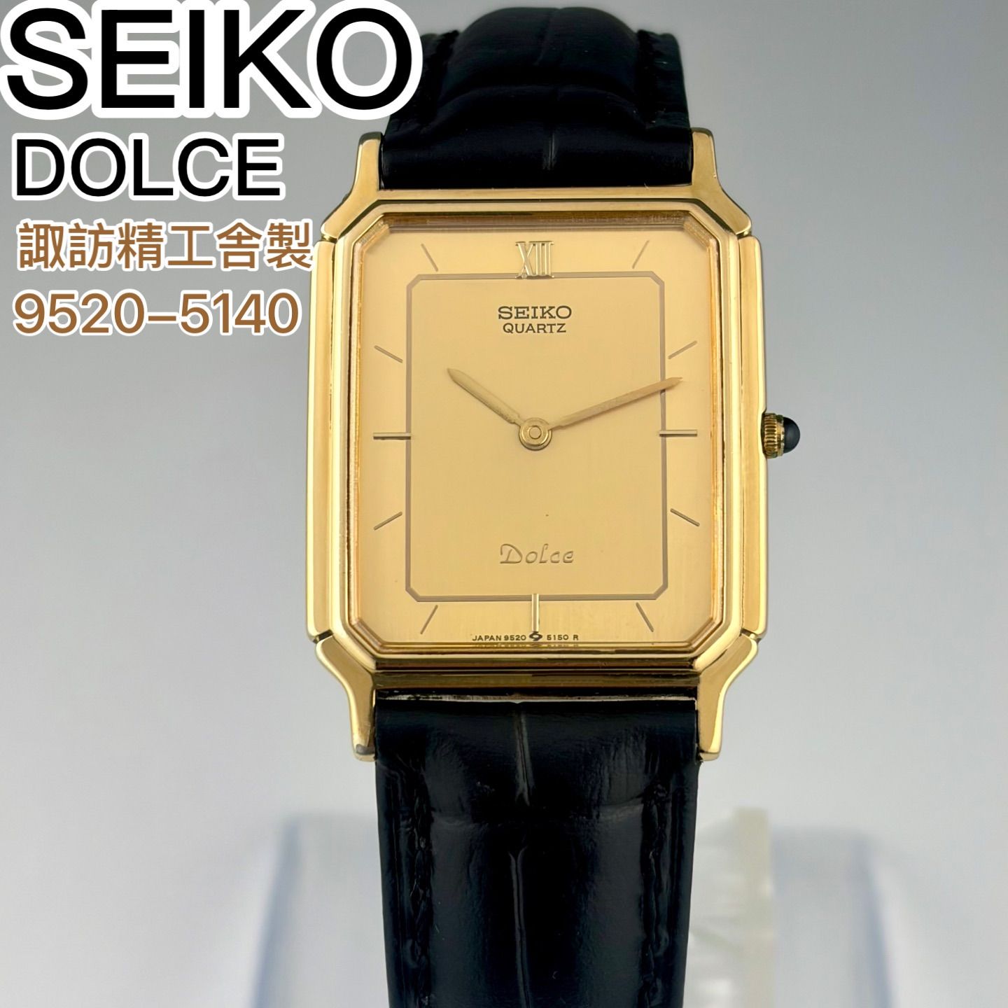 SEIKO DOLCE レクタンギュラー80年代SGP30 9520-5140 メンズ SEIKO DOLCE レクタンギュラー80年代SGP30 9520-5140