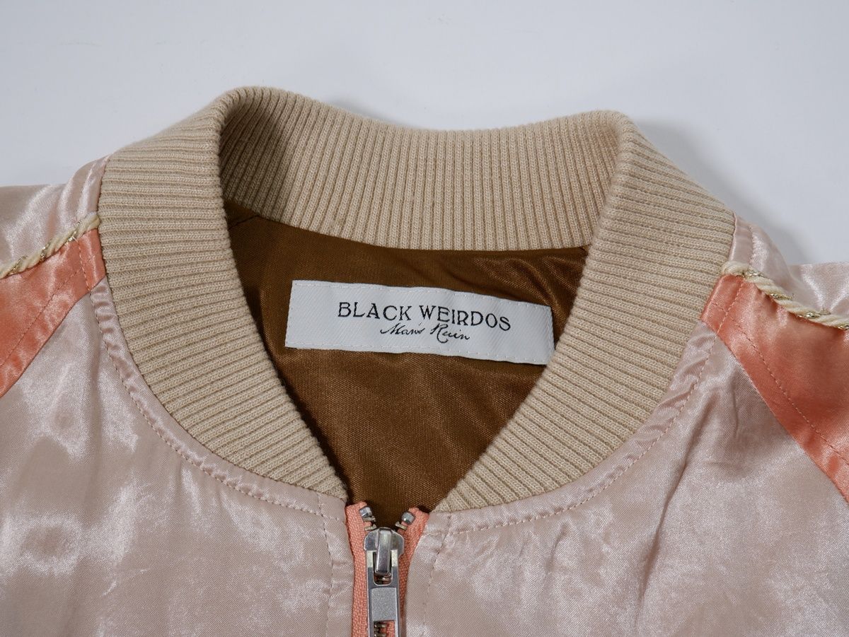 BLACK WEIRDOSブラックウィドウ acid satin jacketスーベニア