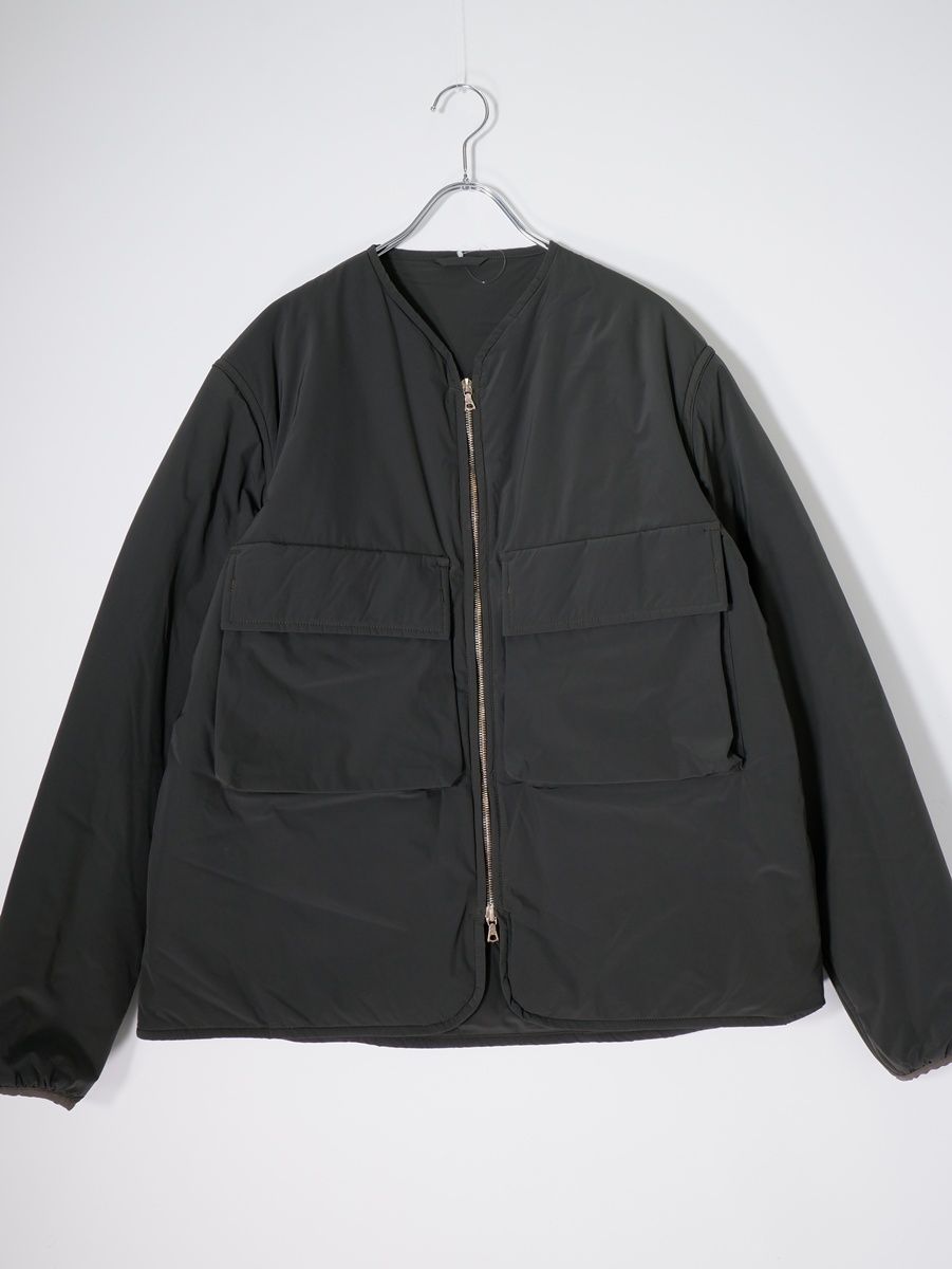 hLamラム 2022AW 中綿 ノーカラージャケット【XL】【MJKA80924