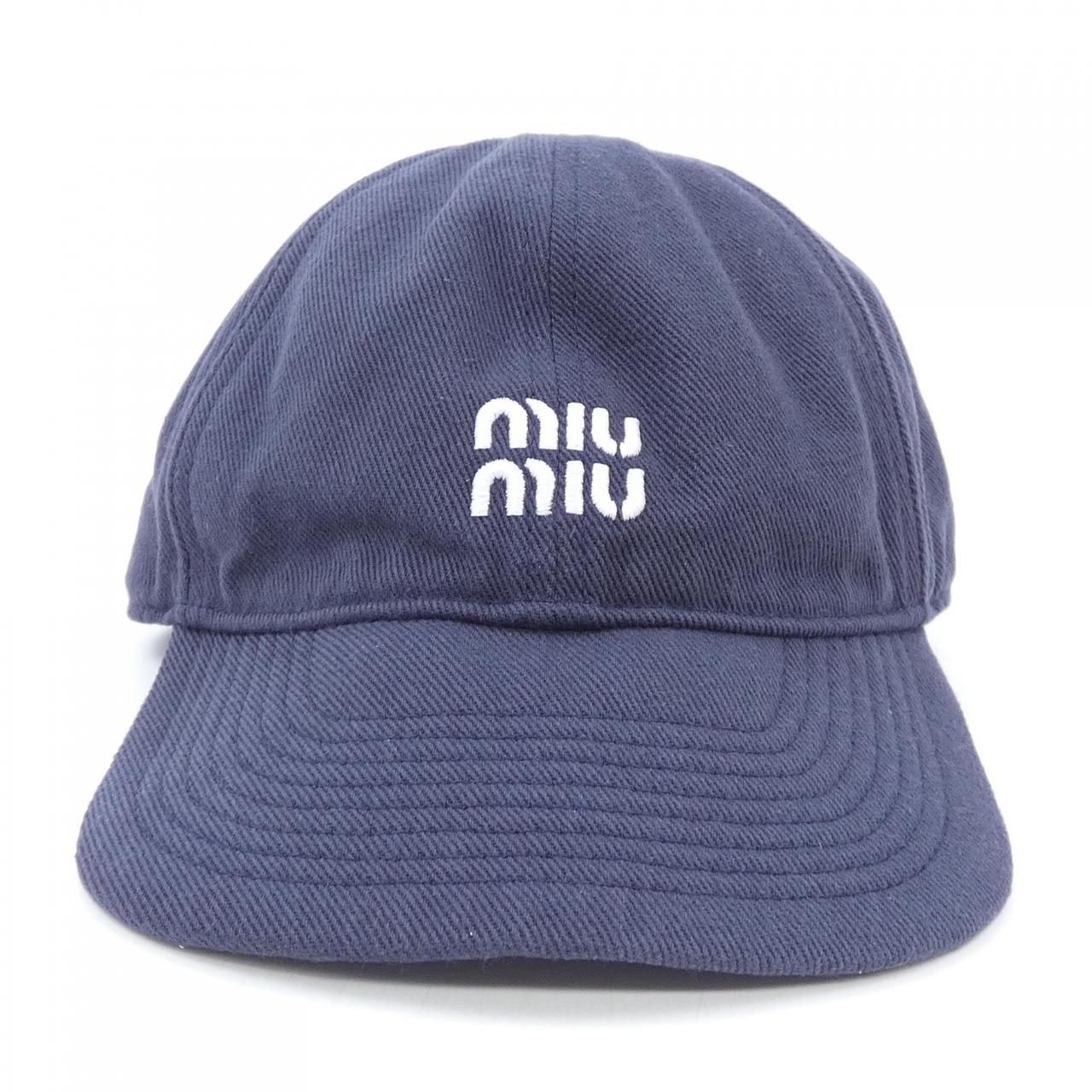 ミュウミュウ MIU MIU デニムベースボールキャップ 5HC369 2CR1