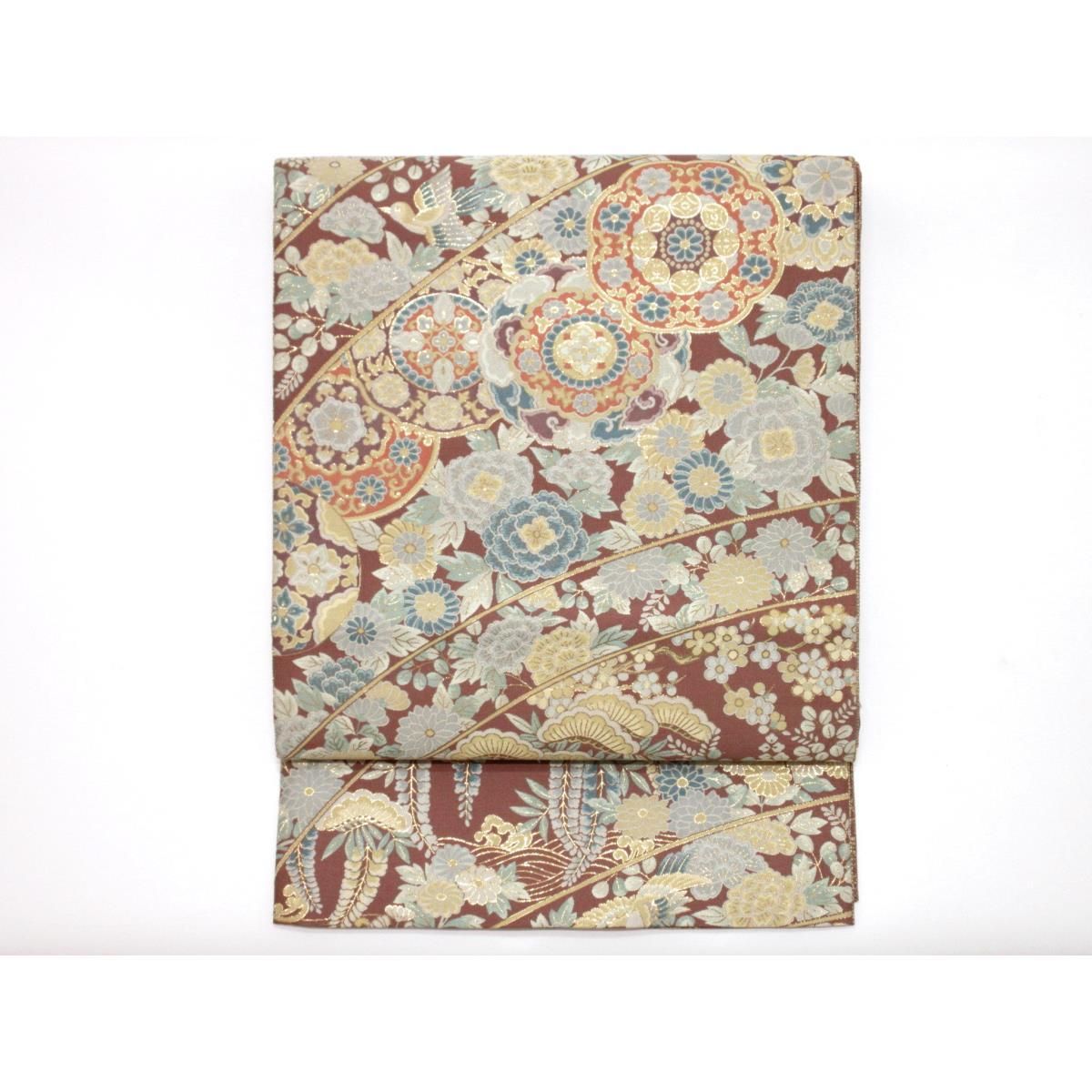 未使用品】袋帯 全通柄【小森草木染工房】 - メルカリ