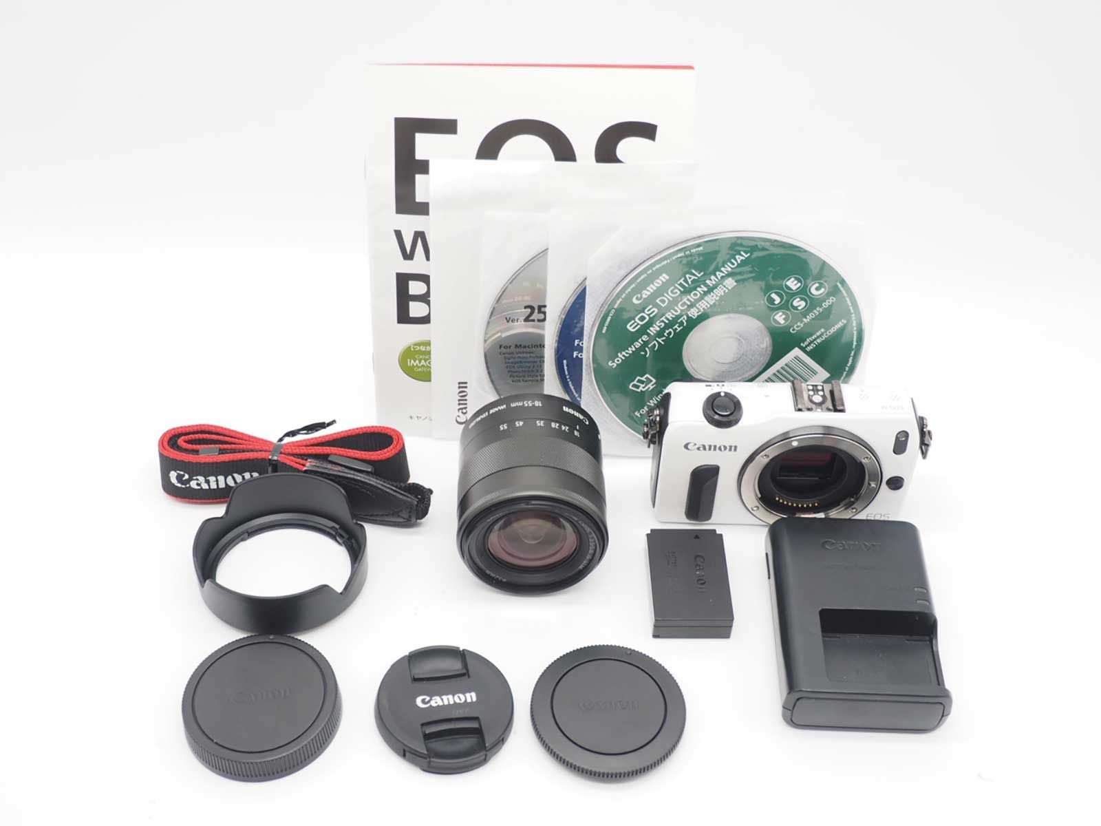 キャノン Canon EOS M Mirrorless Digital SLR Camera White 18-55mm