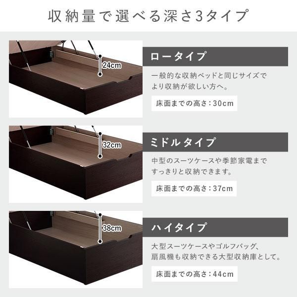 〔組立設置サービス付き〕 日本製 収納ベッド ショート丈セミシングル 3ゾーンポケットコイルマットレス付き 横開き ハイタイプ 深さ44cm ホワイト 跳ね上げ... 組立設置付 ショート幅 収納付きベッド シングル ショート丈