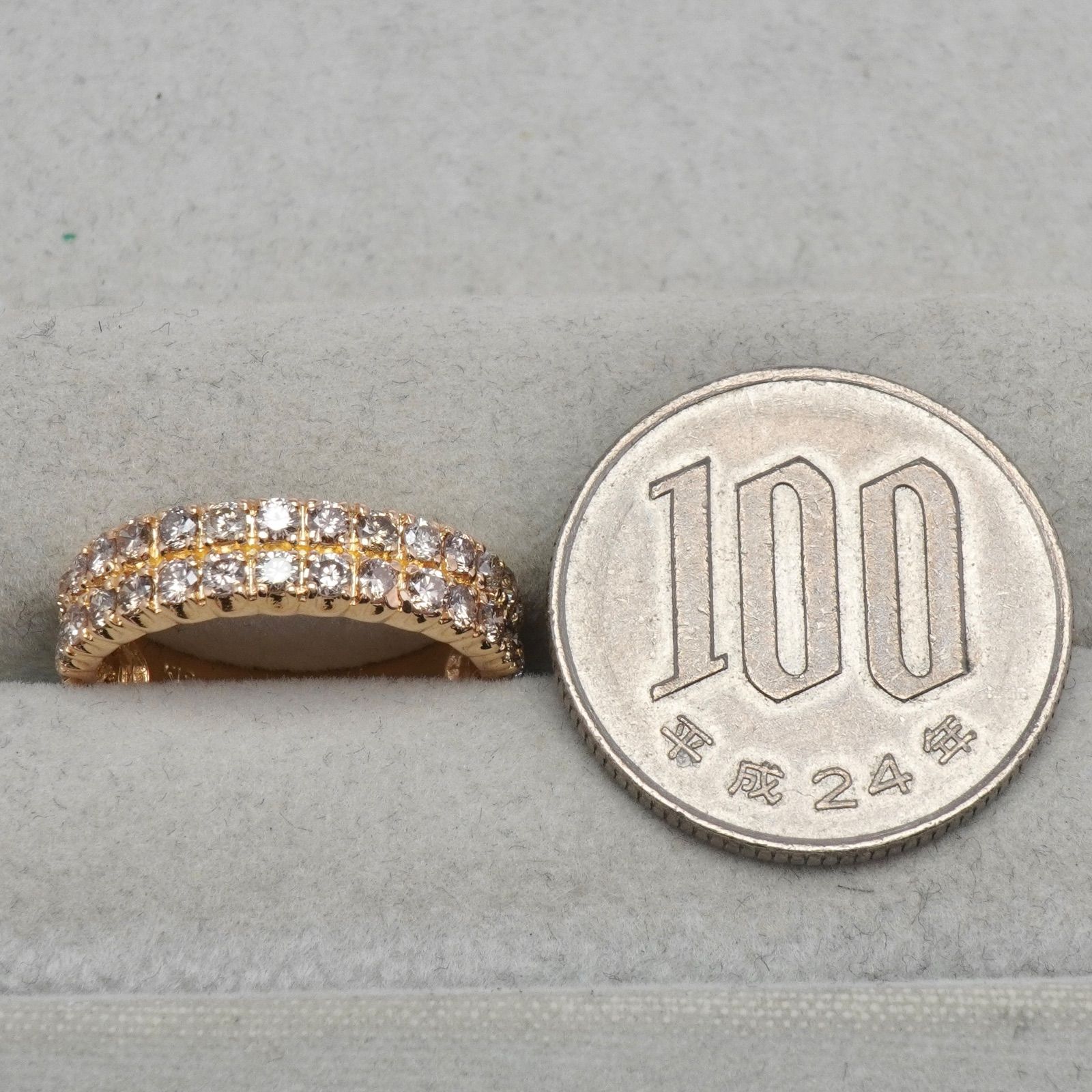 ダイヤ リング ダイヤモンド エタニティ 指輪 K18 ゴールド 1ct 12号