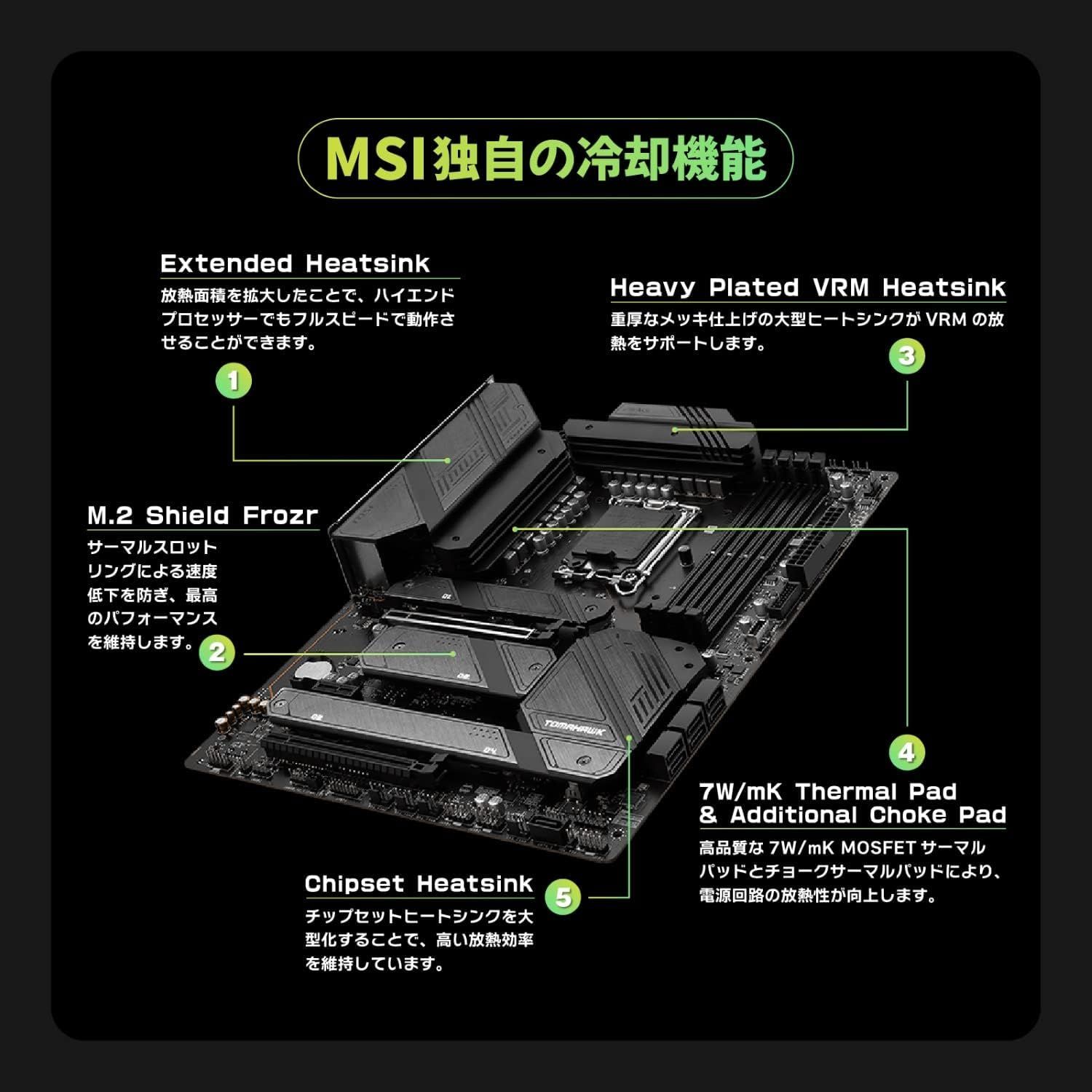 Amazon限定1年延長保証版】 MSI MAG Z790 TOMAHAWK WIFI/A DDR5