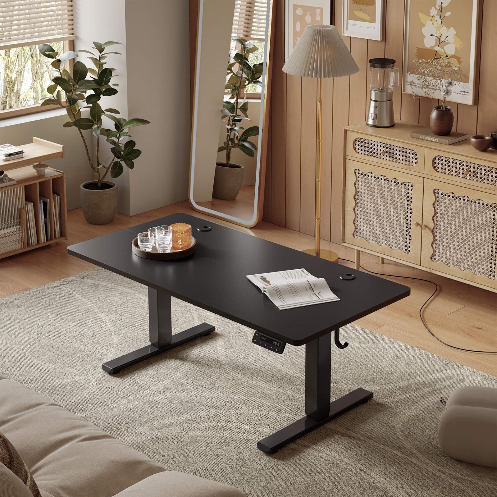 YIHAYO ゲーミングデスク ローデスク 高さ46-72cm 電動 昇降デスク 幅