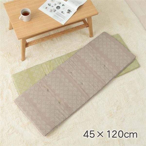 クッション 約45×120cm グリーン シート 長方形 ベンチシート ジャパンディ インテリア雑貨 生活雑貨 リビング