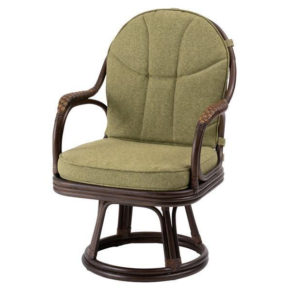 パーソナルチェア 約幅56cm グリーン 肘付き 持ち手付き 持ち運び便利