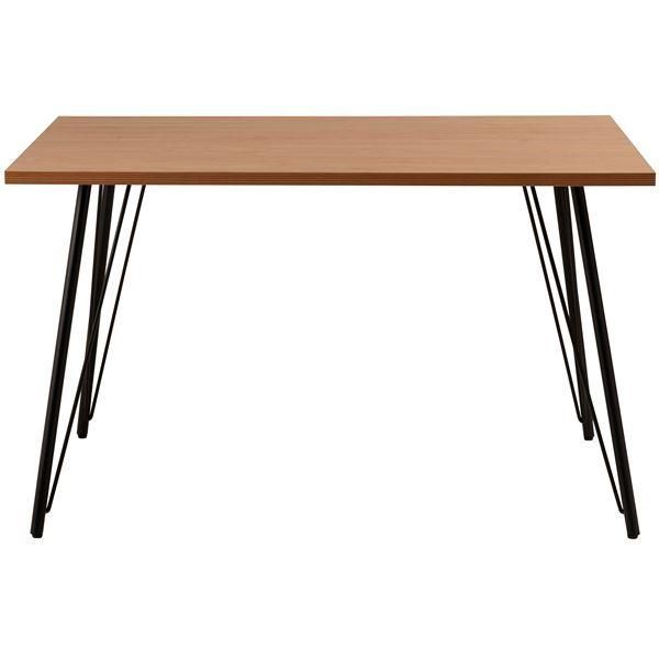 ダイニングテーブル 約幅120cm ナチュラル スチール アジャスター付き リビング ダイニング インテリア家具 組立式