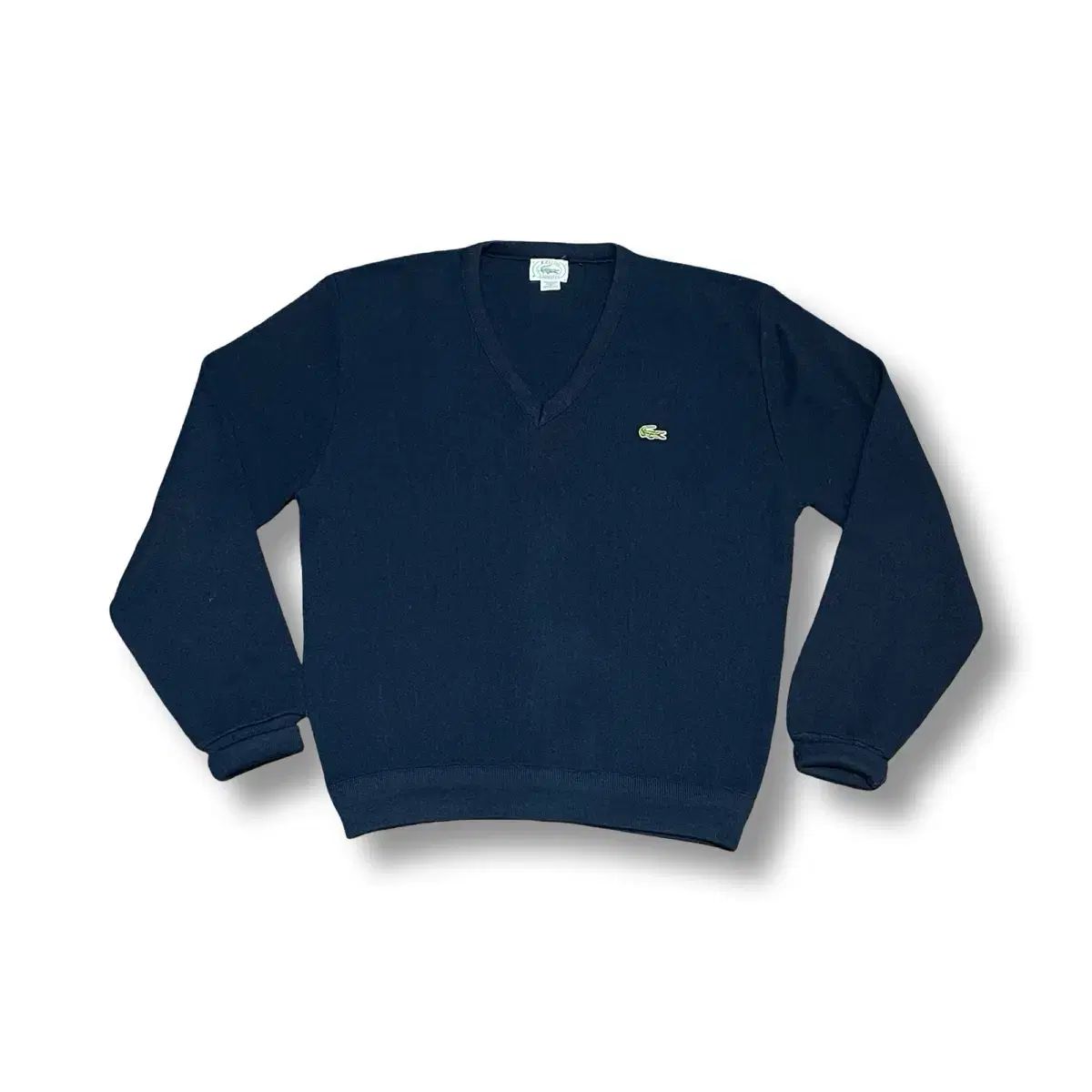 S アイゾッド x LACOSTE ラコステ Vネック ヴィンテージ ニット 