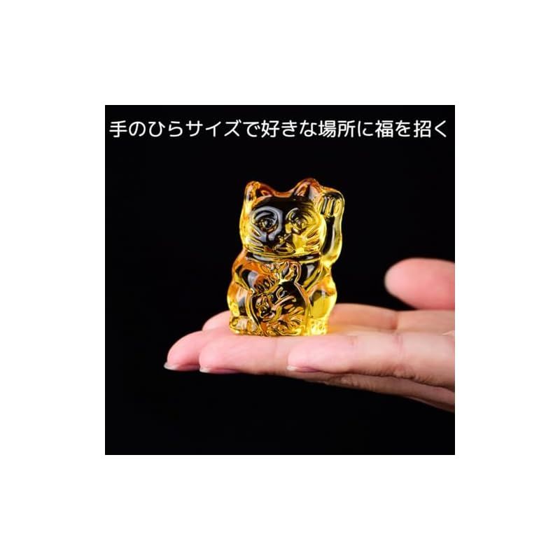 招き猫 クリスタル ガラス 縁起物 風水 開運 グッズ ネコ 猫 置き物