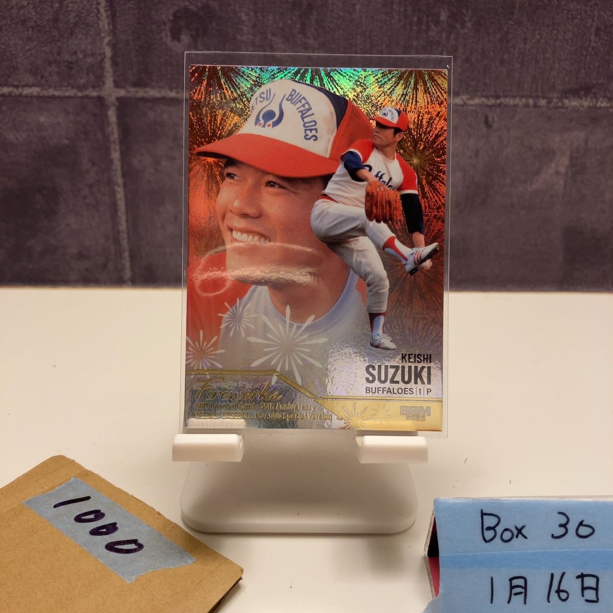 2025 BBM 鈴木啓示 040/300 近鉄バファローズ Fireworks 花火 35th