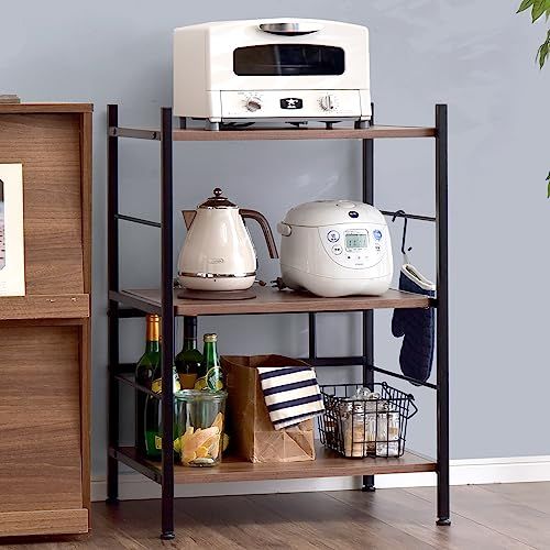 タンスのゲン レンジラック 幅60cm 大型レンジ対応 高さ88cm スライド