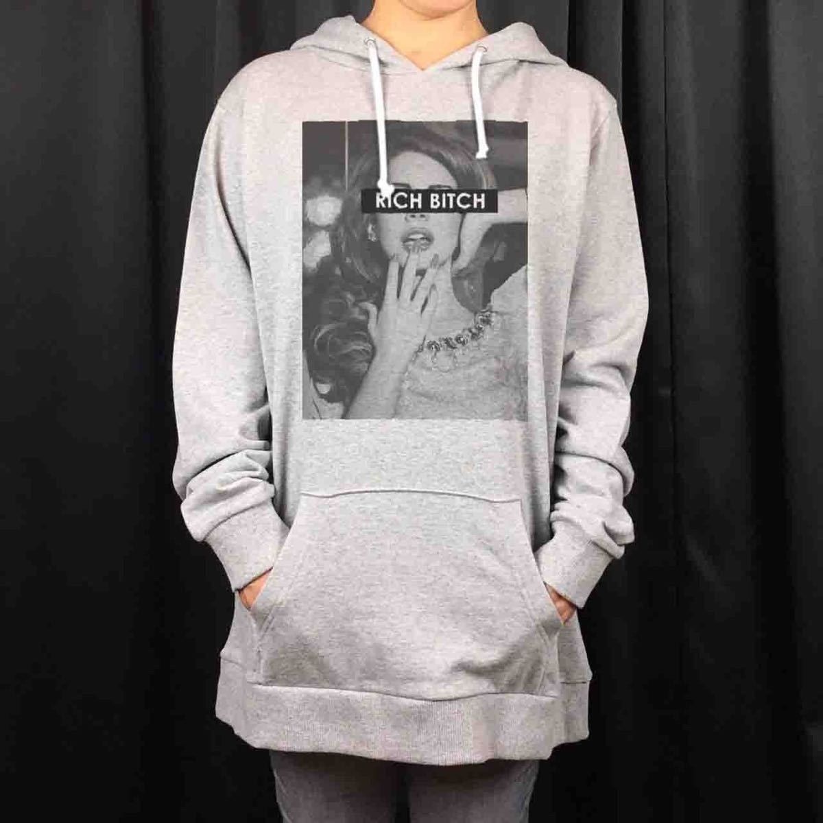 オリジナル パーカー RICH BITCH 目隠し お金持ち リッチ セレブ