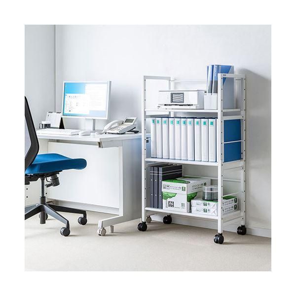 サンワサプライ 高耐荷重ワゴン(3段) WG-208 ホワイト 組立式 - メルカリ