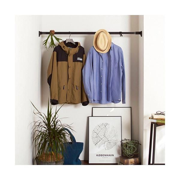 （まとめ） 平安伸銅工業 突ぱりパワフルポール 大マットブラック RTB-110 1本 〔×5セット〕 突ぱりパワフルポール 大 マットブラック RTB-110 平安伸銅