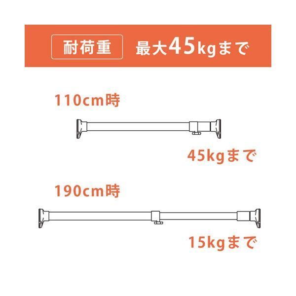 （まとめ） 平安伸銅工業 突ぱりパワフルポール 大マットブラック RTB-110 1本 〔×5セット〕 突ぱりパワフルポール 大 マットブラック RTB-110 平安伸銅