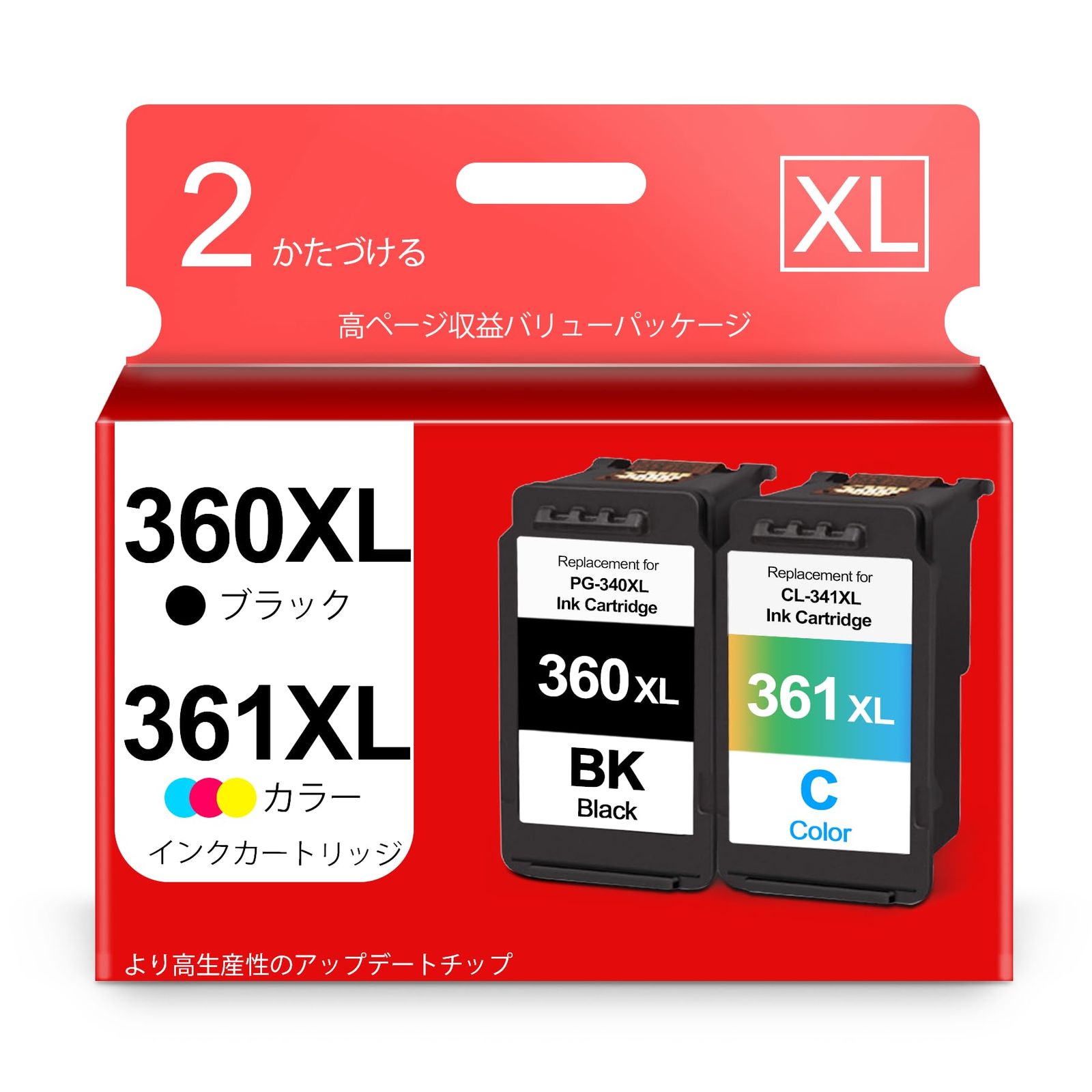 BC-360XL BC-361XL Ink Cartridges Replacement for Canon BC-360 BC
