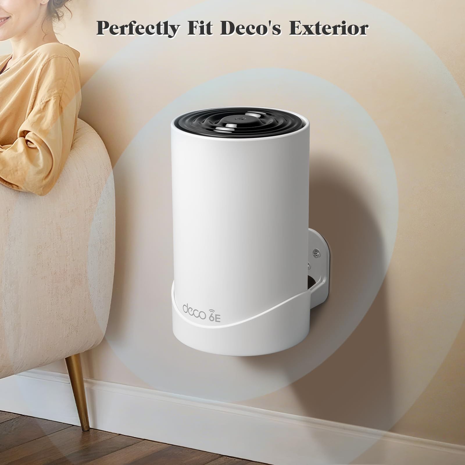 Tp-link decoウォールマウント,省スペース,壁掛けブラケット,x68,xe75 TP-Link Deco XE75 Pro/XE75用壁掛けウォールマウントブラケット(3個パック)