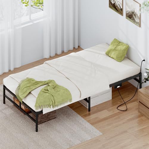 LunarLight パイプベッド ベッドフレーム 幅97.5奥行き202.2高さ29.5cm