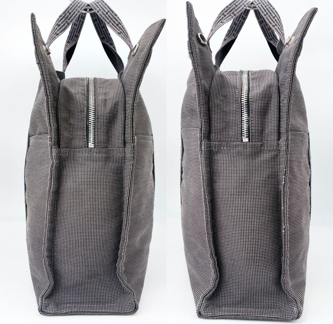 エルメス エールライン MM トートバッグ グレー系 鞄 カバン カデナ(鍵