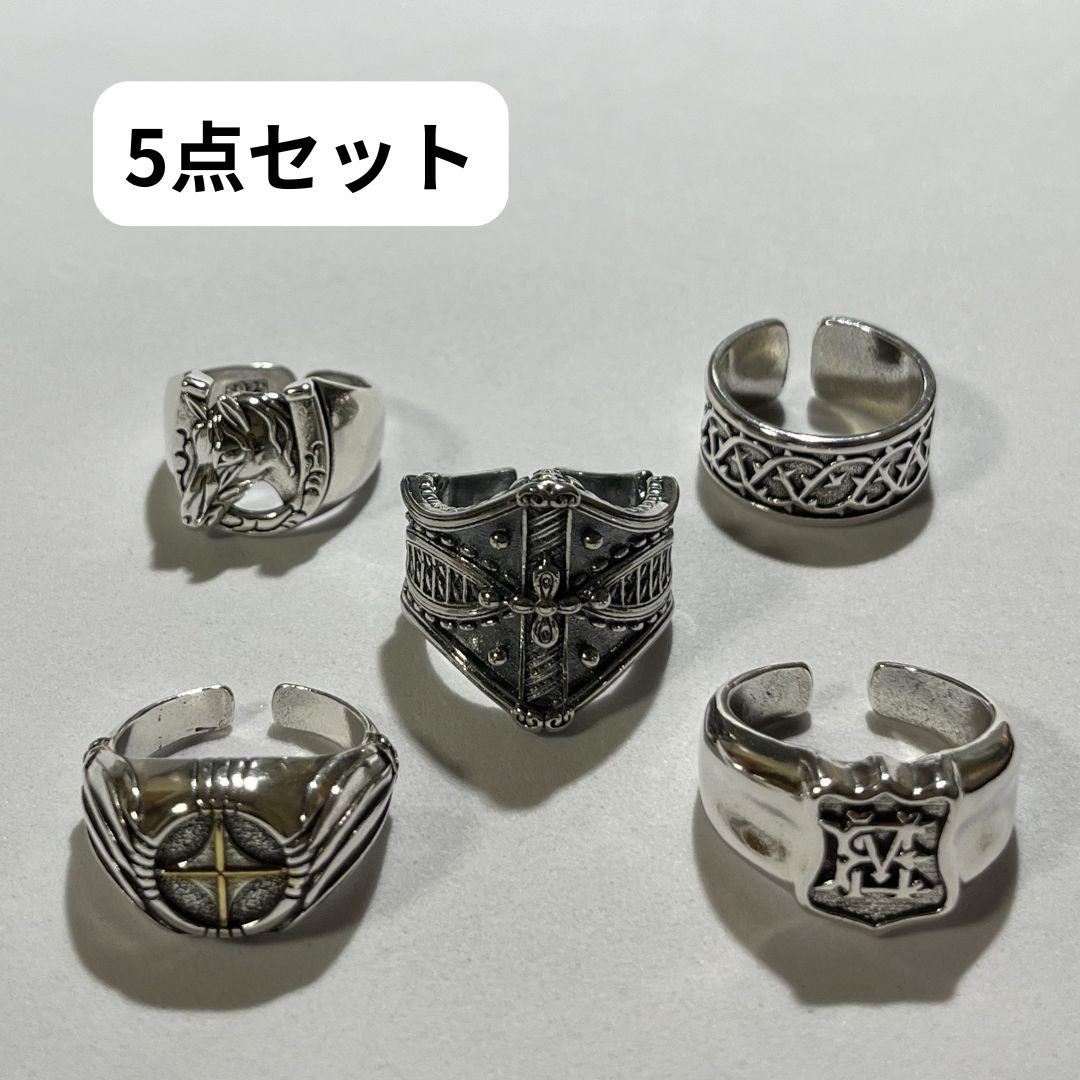 DustSilver DSCR0763 指輪 5点セット アメカジ メキシカン