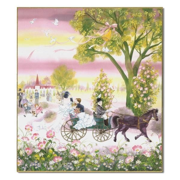 色紙 単品 額縁別売り 藤田三歩「ローズガーデンの祝祭」 - メルカリ