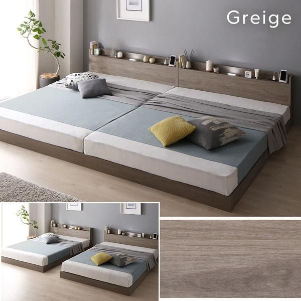 ベッド クイーン 160 SS＋SS 2層ポケットコイルマットレス付